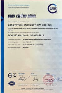Giấy Chứng Nhận ISO 9001 Minh Tuệ Trí Tuê